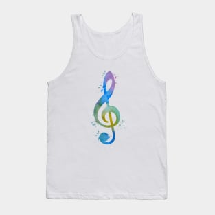 Treble clef Tank Top